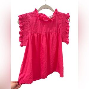 Women’s THML Hot Pink Ruffle Sleeve Blouse – Size L